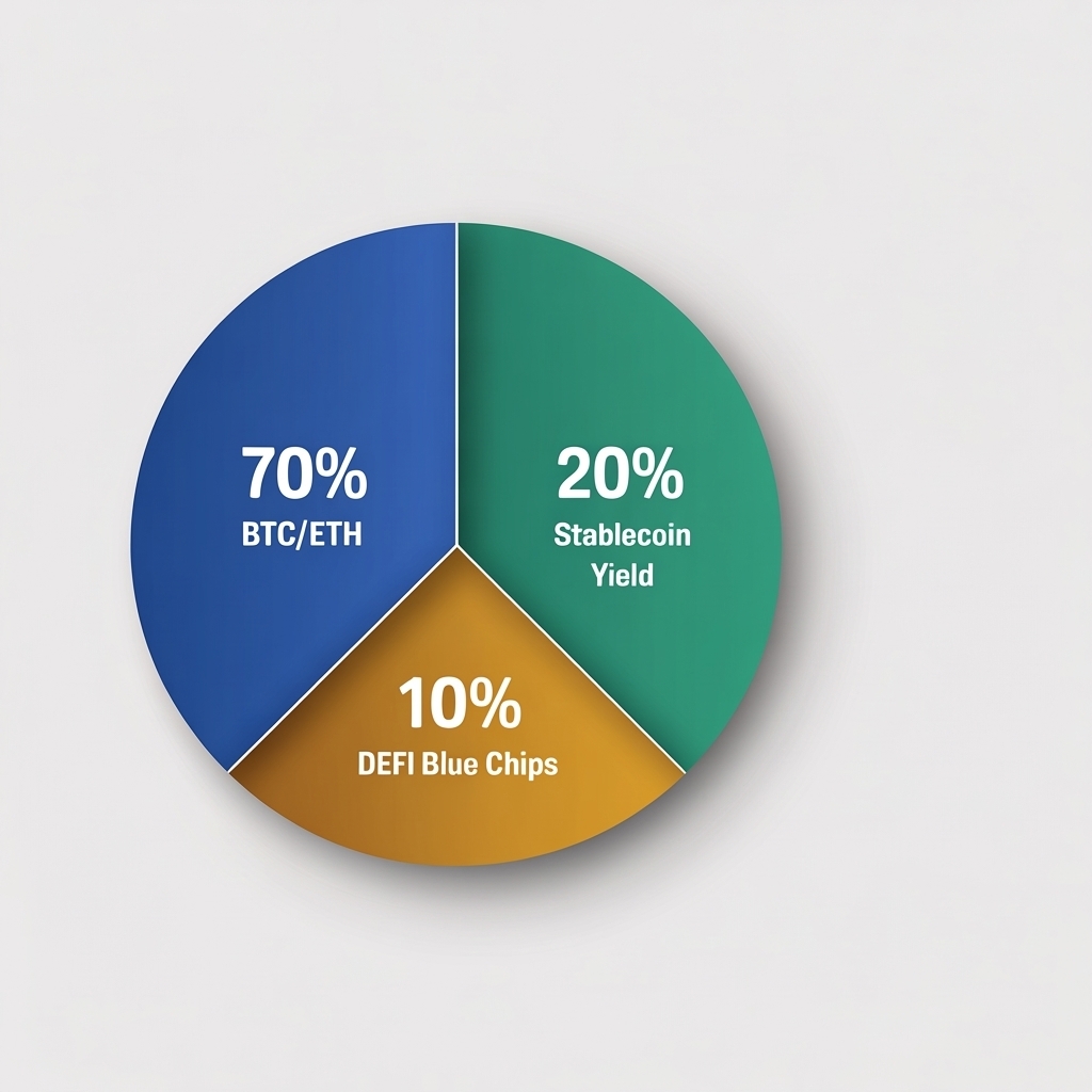 Conservative institutional crypto portfolio allocation — a three-sleeve framework